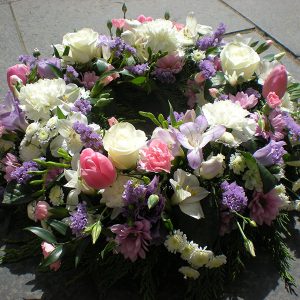 White, Pink & Purple Wreath